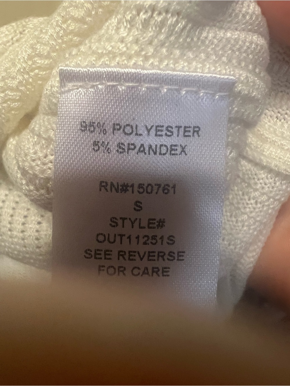 Oceanus Cream Ribbed V-Neck High/Low Sweater - Picture 7 of 7